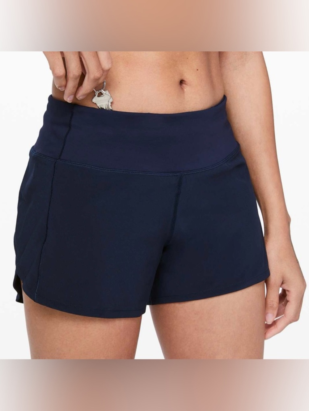 Lululemon True Navy Speedup Shorts Size 10